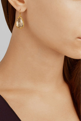 Tibi Larkspur & Hawk Sophia gold-dipped topaz earrings