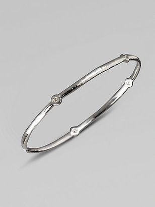 Ippolita Stella Diamond & Sterling Silver Five-Stone Bangle Bracelet