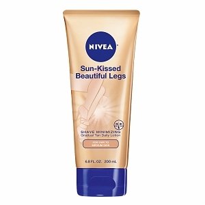 Nivea Sun-Kissed Beautiful Legs Shave Minimizing Gradual Tan Moisturizer, For Medium to Dark Skin
