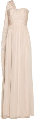 Notte by Marchesa 3135 Notte by Marchesa One-shoulder silk-chiffon gown