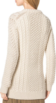 Michael Kors Mixed-Knit Wool Sweater