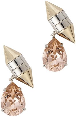 Givenchy Gold tone crystal drop earrings