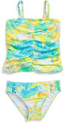 Hula Star 'Palm Springs' Two-Piece Tankini Swimsuit (Toddler Girls)