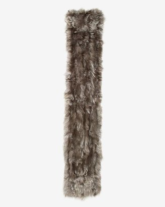 Adrienne Landau Silver Fox Fur Stole