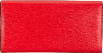 Valextra Flap-Front Wallet-Red