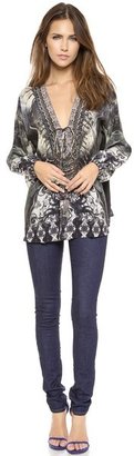 Camilla Lace Up Blouse