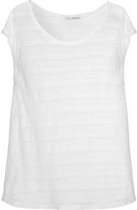 James Perse Striped devoré cotton-blend jersey T-shirt