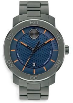Movado Extra Large Bold Watch/Dark Blue & Orange