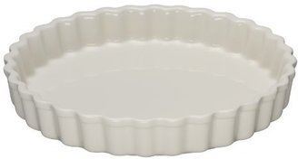 Le Creuset Stoneware Fluted Flan Dish, Almond, 24 cm