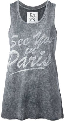 Zoe Karssen 'See You In Paris' print tank top