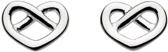 House of Fraser Dew Sterling Silver Heart Studs