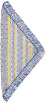 Missoni Long Knit Fringe Stole, Blue