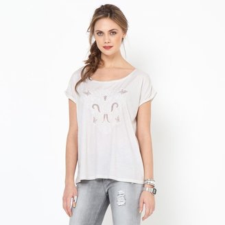 Soft Grey Short-Sleeved Faded Look T-Shirt