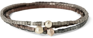 Luis Morais Set of 3 Gold and Glass Bead Bracelets