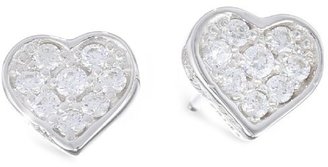 Swarovski Myia Passiello "Hearts Cubic Zirconia Pave Heart Stud Earrings