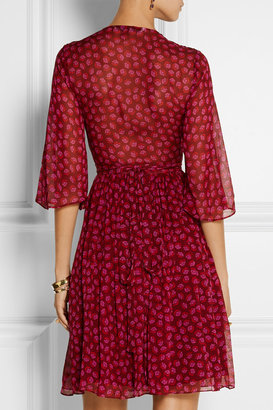 Diane von Furstenberg Printed silk-georgette wrap dress