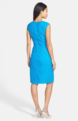 Adrianna Papell Cutout Detail Lace Sheath Dress (