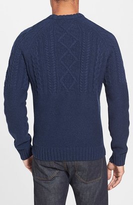 Original Penguin Cable Knit Wool Crewneck Sweater