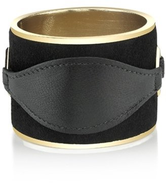 House Of Harlow Leather and Suede Cuff in Black
