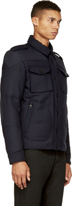 Moncler Navy Insulated Wool Bruce Jacket