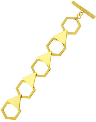 Vince Camuto Gold-Tone Large Hexagon Link Bracelet