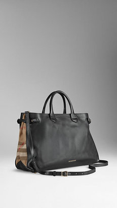 Burberry The Large Banner in Leather and House Check