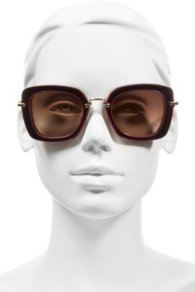 Miu Miu Women's 52Mm Sunglasses - Marble White/ Black