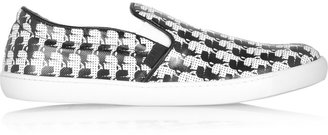 Karl Lagerfeld Paris print coated-canvas slip-on sneakers