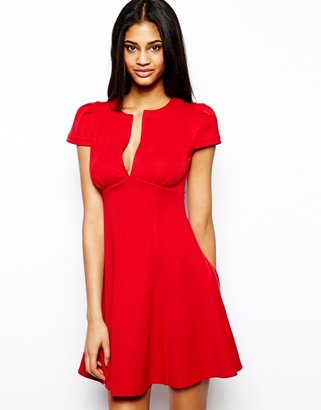 ASOS Mini Skater Dress With Fit and Flare