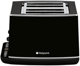 Hotpoint TT44EAB0UK Stainless Steel 4-slot Toaster - Black