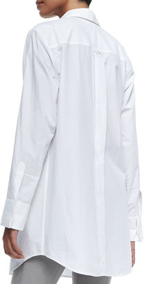 Donna Karan Long-Sleeve Oversized Button-Down Tunic