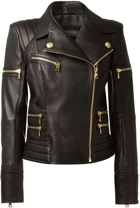 Balmain leather biker jacket