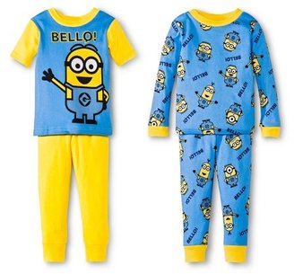 Toddler Boys' Despicable Me Minions 4-Piece Mix & Match Pajama Set