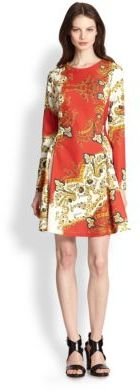 Just Cavalli Paisley Crown-Print Dress