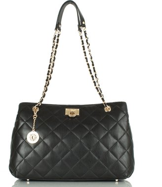 DKNY Black R3414009 Quilted Leather Women's Tote Bag