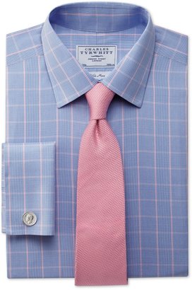 Charles Tyrwhitt Blue and pink Prince of Wales non-iron classic fit shirt