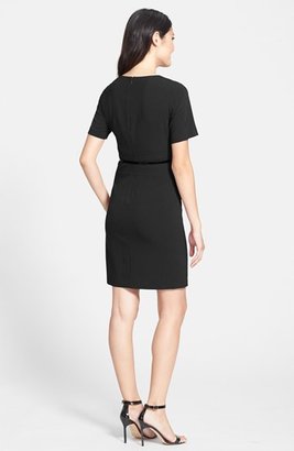 Marc New York 1609 Marc New York by Andrew Marc V-Neck Belted Sheath Dress