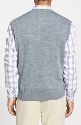 Cutter & Buck 'Douglas' Merino Wool Blend V-Neck Sweater Vest (Big & Tall)