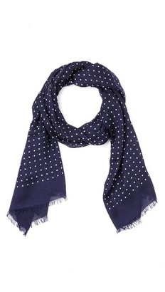 Drakes Classic Spot Scarf