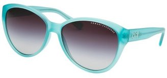 Armani Exchange Women's Butterfly Transparent Turquoise Sunglasses
