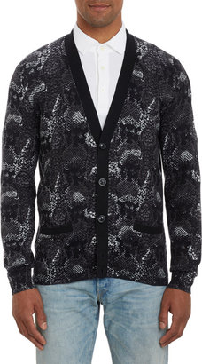 Marc by Marc Jacobs Snake-Print Cotton Cardigan