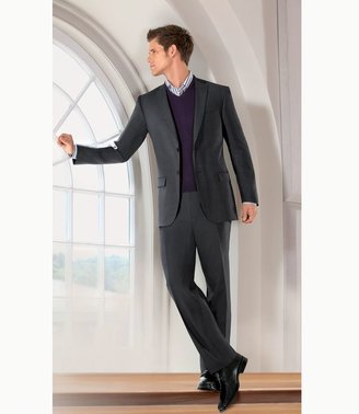 Jos. A. Bank Traveler Slim Fit 2-Button Suits with Plain Front Trousers- Grey