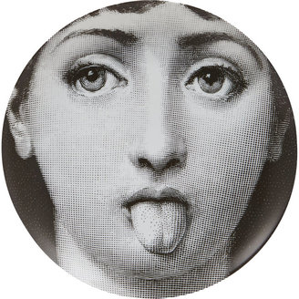 Fornasetti Woman Sticking Tongue Out" Plate