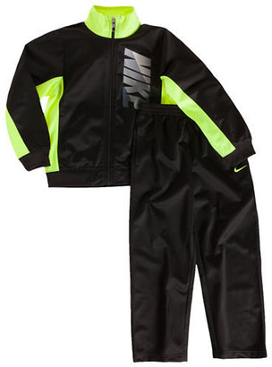 Nike GFXT Zip Jacket and Pants Warm Up Set-BLACK-12 Months