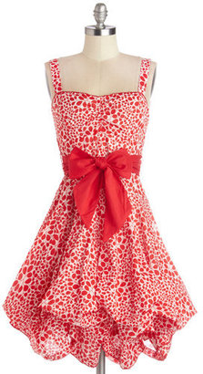 Eucalyptus Clothing Limited Train Trip Dress in Red Petals