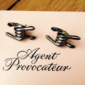 Agent Provocateur Silver Metal Earrings