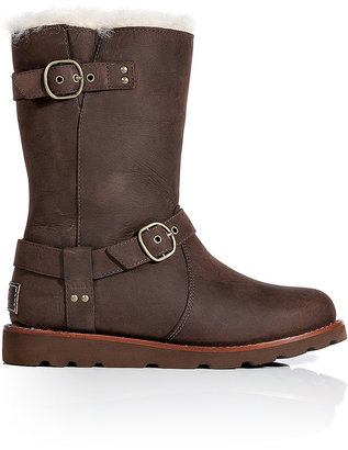 UGG Leather Noira Boots in Brownstone Gr. 36