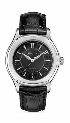 Ferragamo Lungarno Black Dial Automatic Watch, 44mm