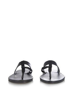 Lanvin Leather and nylon thong flip-flops