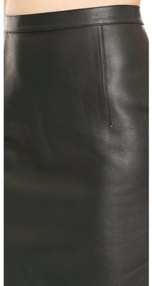Alexander Wang Leather Pencil Skirt with Stud Closure